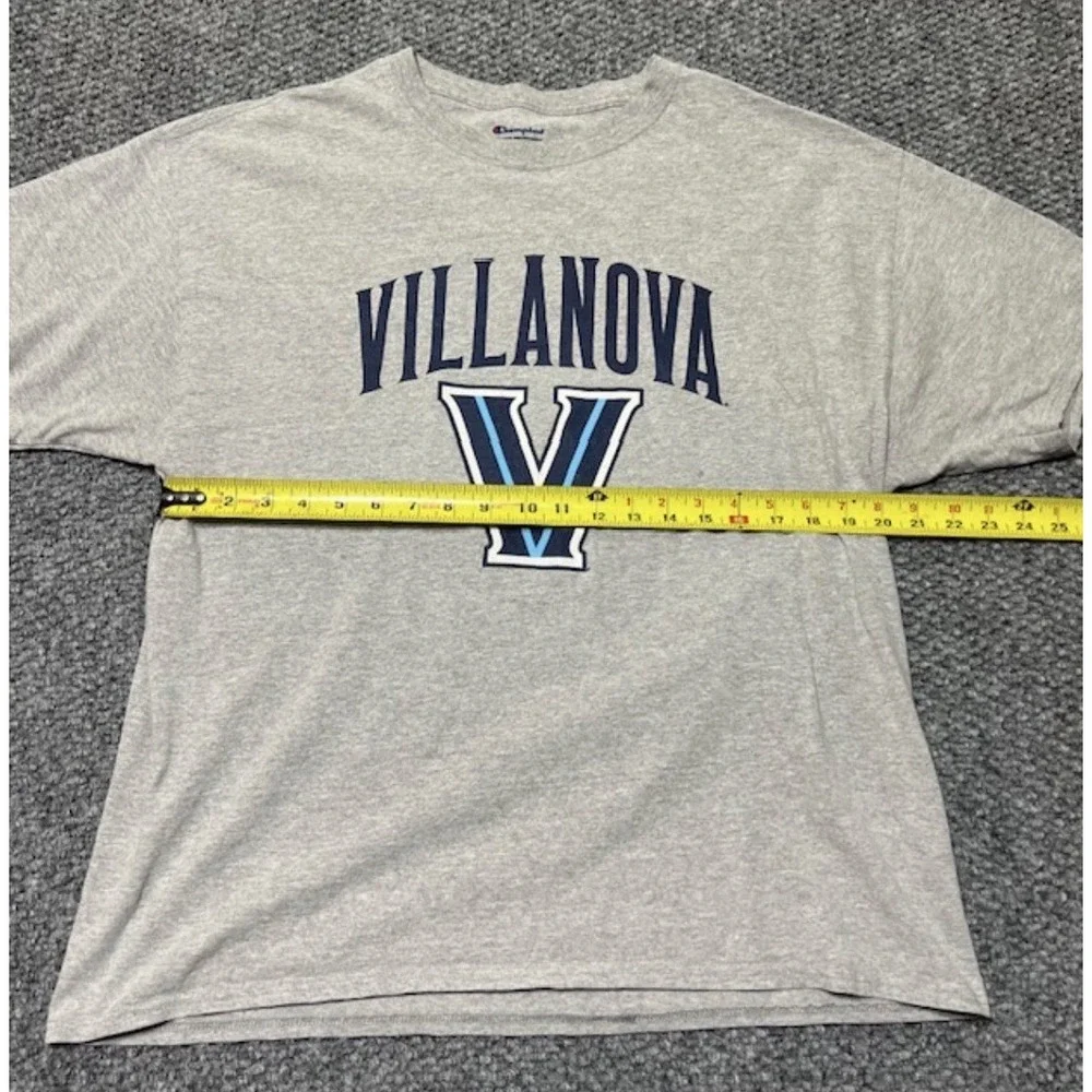 Champion Men's XL Gray Graphic Print Cotton Knit Short Sleeve T-Shirt Crew Neck - Picture 4 of 6